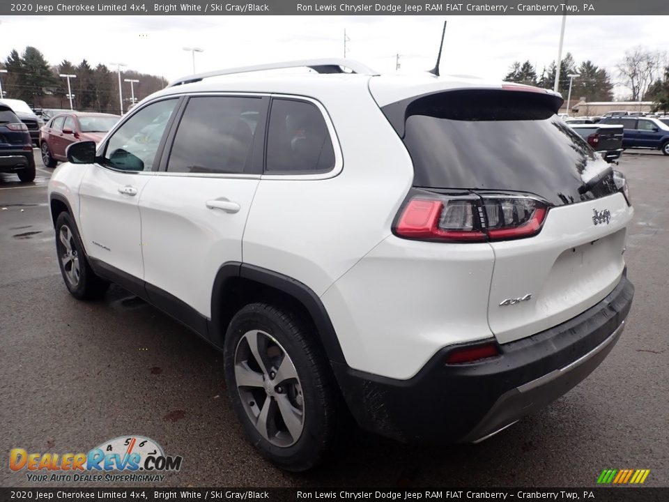 2020 Jeep Cherokee Limited 4x4 Bright White / Ski Gray/Black Photo #3