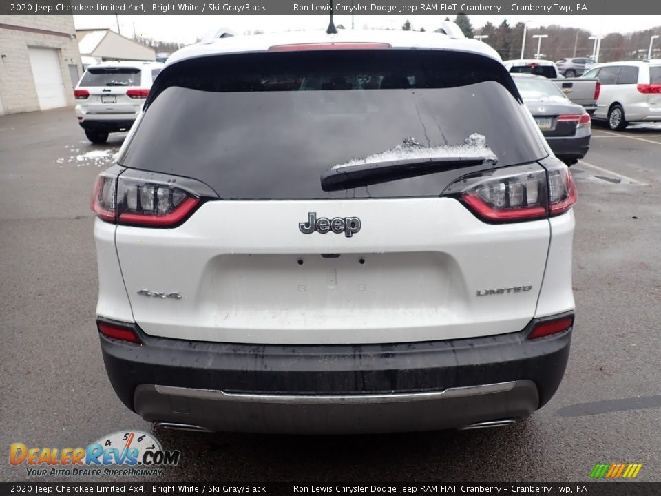 2020 Jeep Cherokee Limited 4x4 Bright White / Ski Gray/Black Photo #4