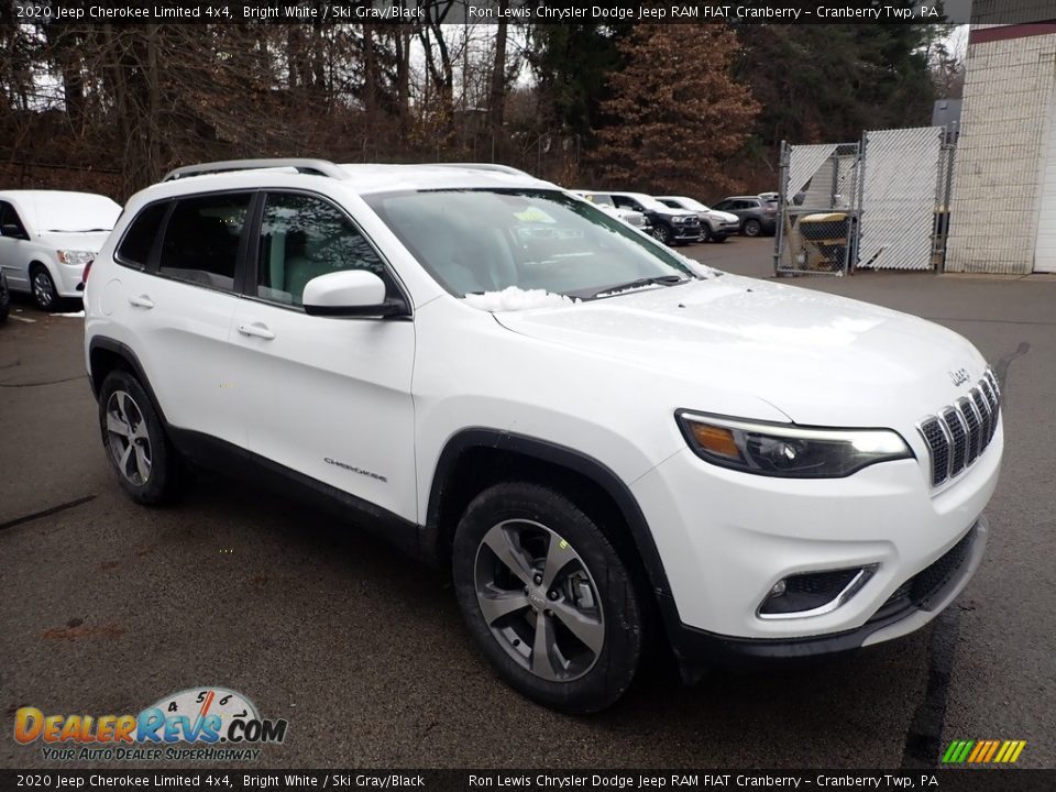 2020 Jeep Cherokee Limited 4x4 Bright White / Ski Gray/Black Photo #7