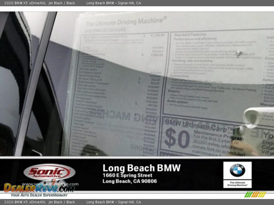 2020 BMW X5 xDrive40i Jet Black / Black Photo #10
