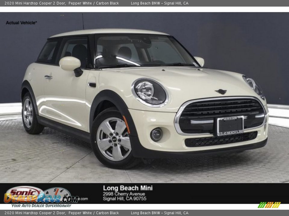 2020 Mini Hardtop Cooper 2 Door Pepper White / Carbon Black Photo #1
