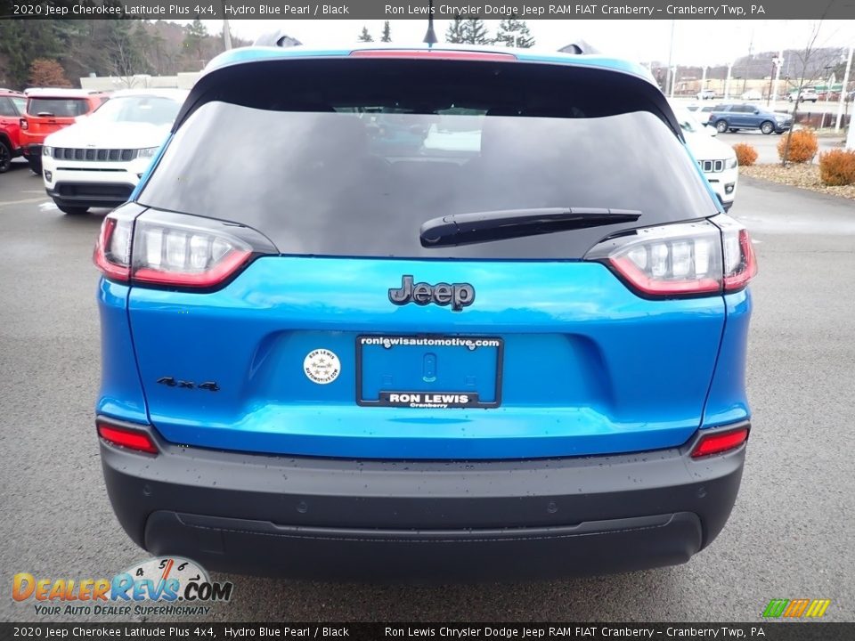 2020 Jeep Cherokee Latitude Plus 4x4 Hydro Blue Pearl / Black Photo #4