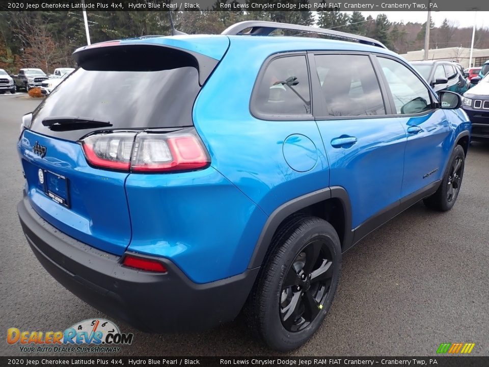 2020 Jeep Cherokee Latitude Plus 4x4 Hydro Blue Pearl / Black Photo #5