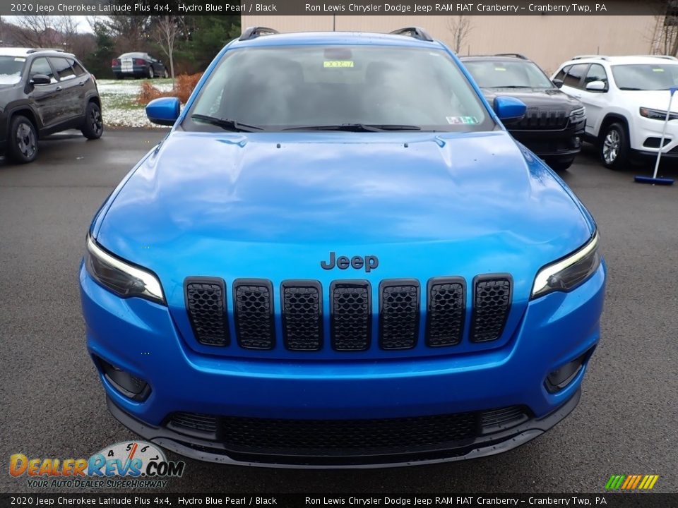 2020 Jeep Cherokee Latitude Plus 4x4 Hydro Blue Pearl / Black Photo #8