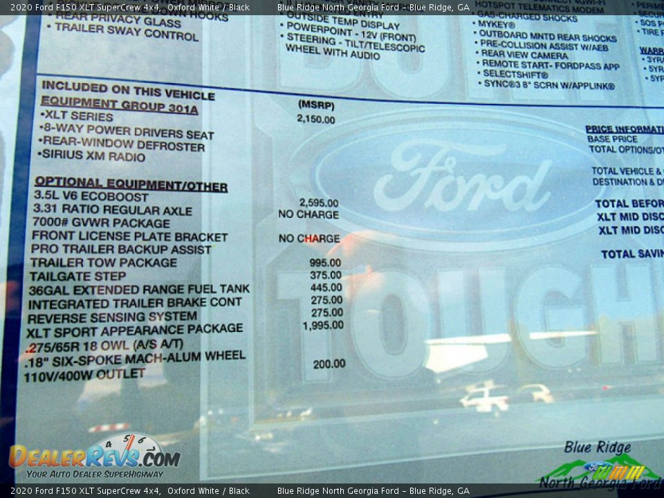 2020 Ford F150 XLT SuperCrew 4x4 Oxford White / Black Photo #25
