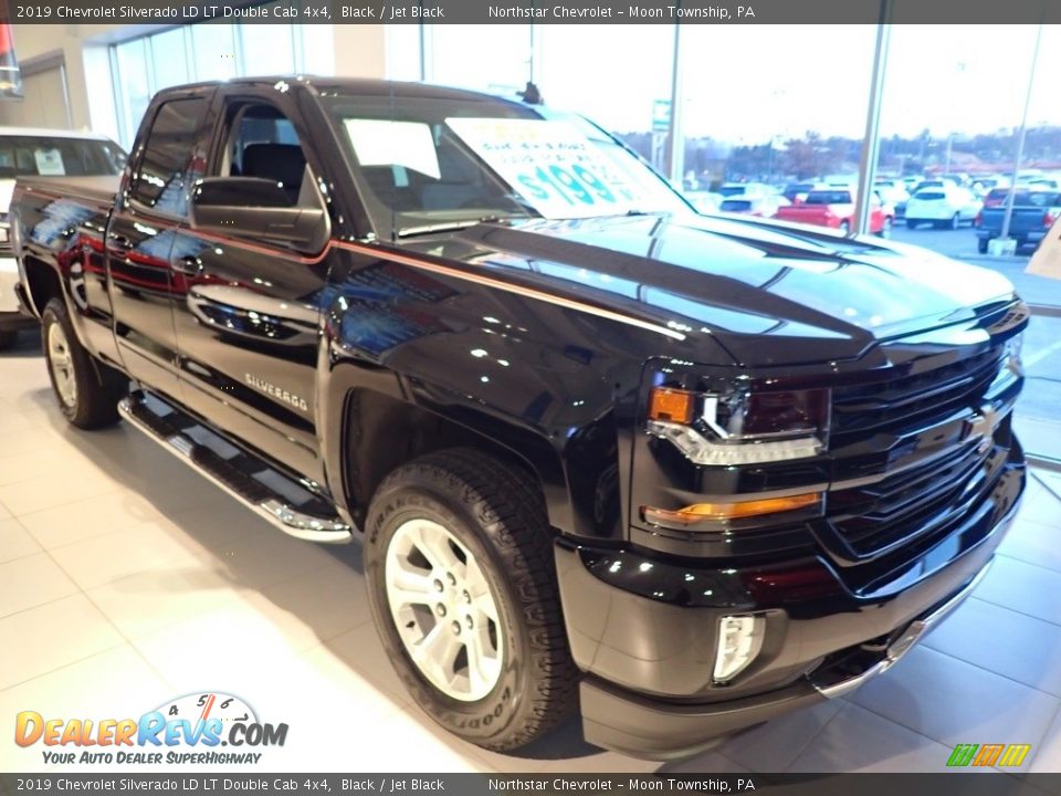 2019 Chevrolet Silverado LD LT Double Cab 4x4 Black / Jet Black Photo #5