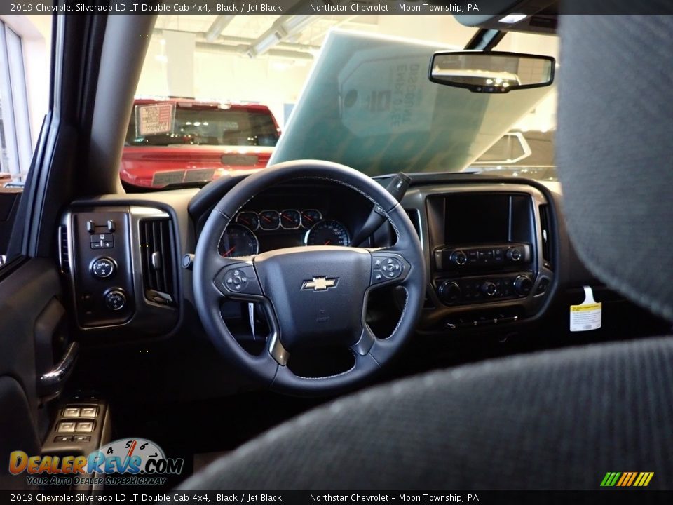 2019 Chevrolet Silverado LD LT Double Cab 4x4 Black / Jet Black Photo #10