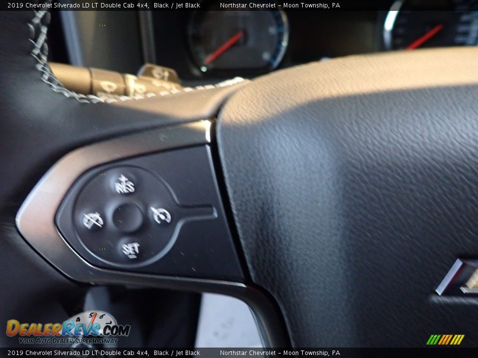 2019 Chevrolet Silverado LD LT Double Cab 4x4 Black / Jet Black Photo #15