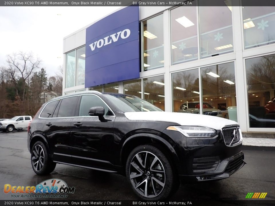 2020 Volvo XC90 T6 AWD Momentum Onyx Black Metallic / Charcoal Photo #1