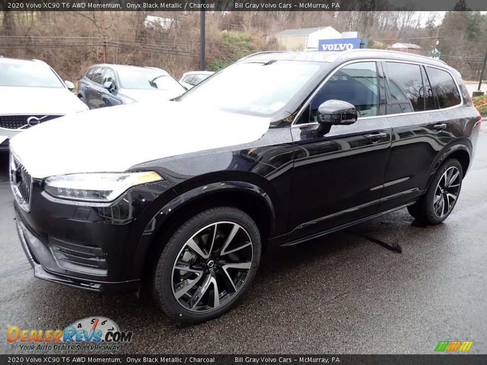2020 Volvo XC90 T6 AWD Momentum Onyx Black Metallic / Charcoal Photo #5