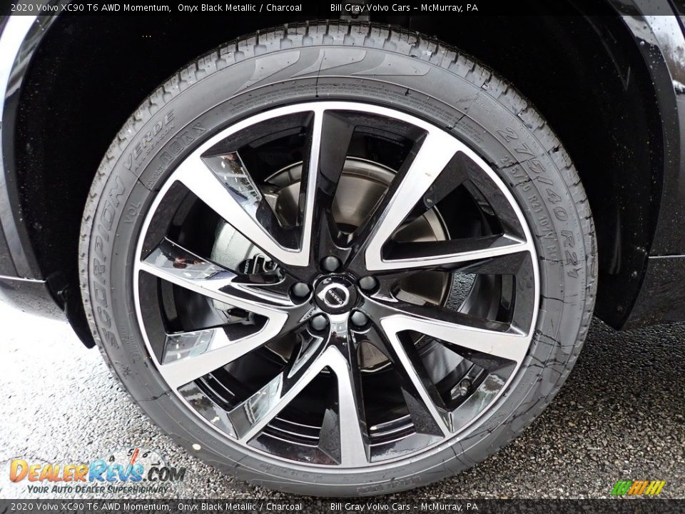 2020 Volvo XC90 T6 AWD Momentum Onyx Black Metallic / Charcoal Photo #6