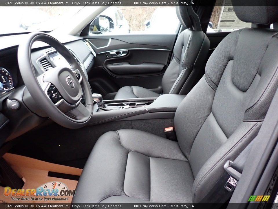 2020 Volvo XC90 T6 AWD Momentum Onyx Black Metallic / Charcoal Photo #7