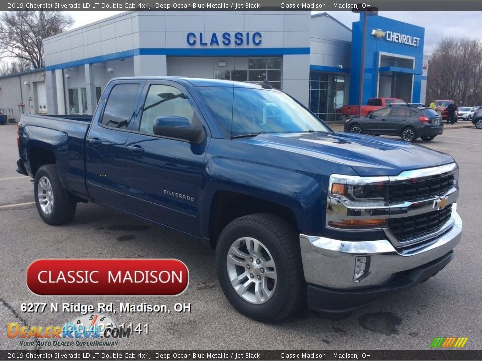 2019 Chevrolet Silverado LD LT Double Cab 4x4 Deep Ocean Blue Metallic / Jet Black Photo #1