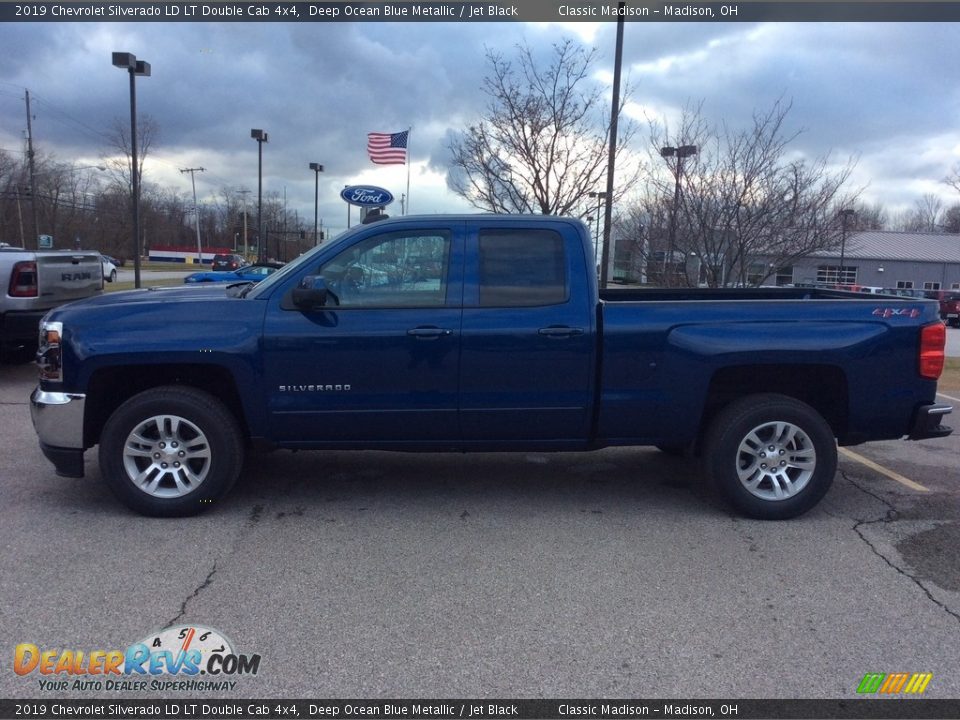 2019 Chevrolet Silverado LD LT Double Cab 4x4 Deep Ocean Blue Metallic / Jet Black Photo #6