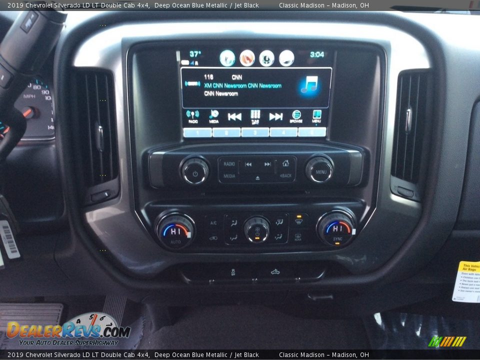 2019 Chevrolet Silverado LD LT Double Cab 4x4 Deep Ocean Blue Metallic / Jet Black Photo #14