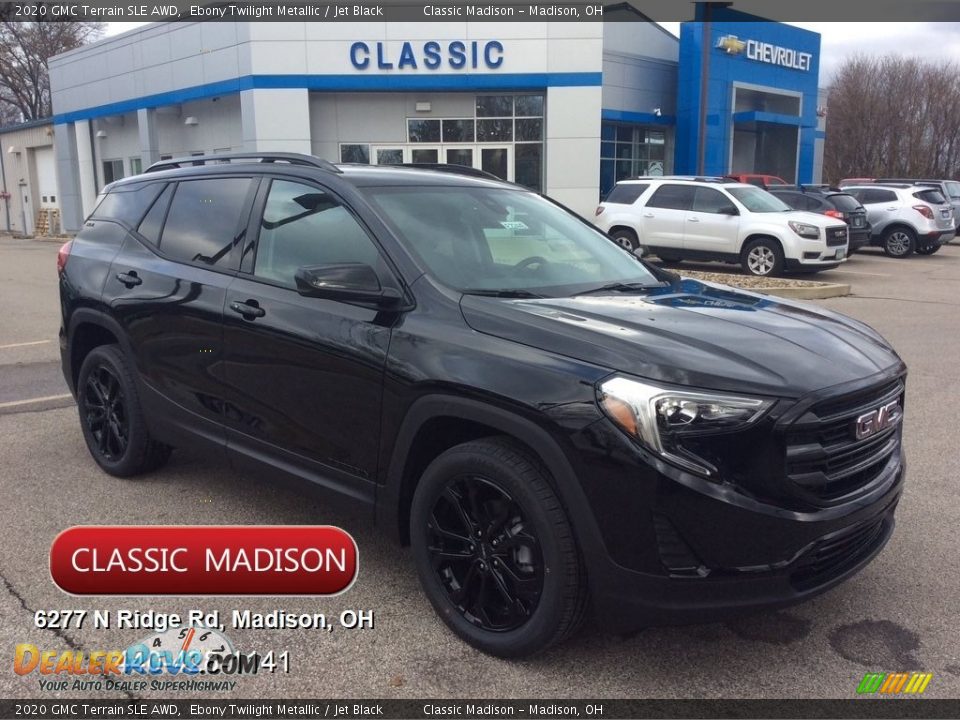 2020 GMC Terrain SLE AWD Ebony Twilight Metallic / Jet Black Photo #1