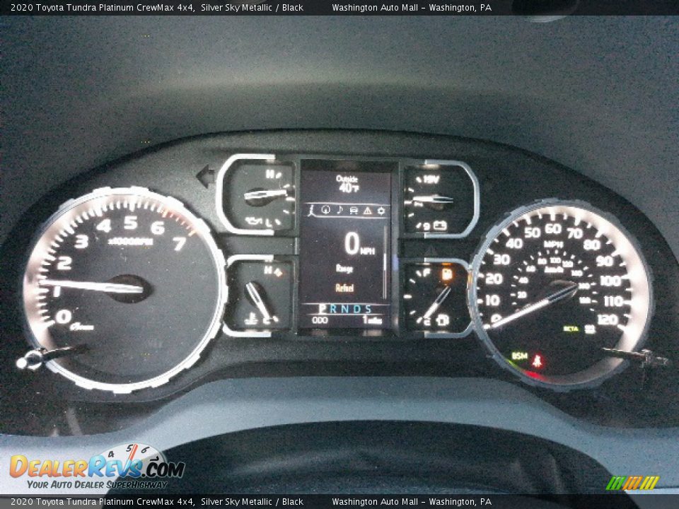2020 Toyota Tundra Platinum CrewMax 4x4 Silver Sky Metallic / Black Photo #9