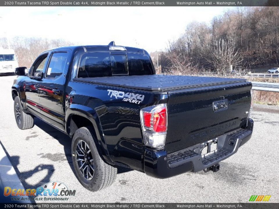 2020 Toyota Tacoma TRD Sport Double Cab 4x4 Midnight Black Metallic / TRD Cement/Black Photo #2