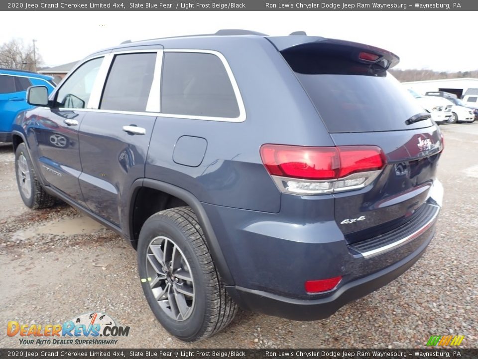 2020 Jeep Grand Cherokee Limited 4x4 Slate Blue Pearl / Light Frost Beige/Black Photo #3
