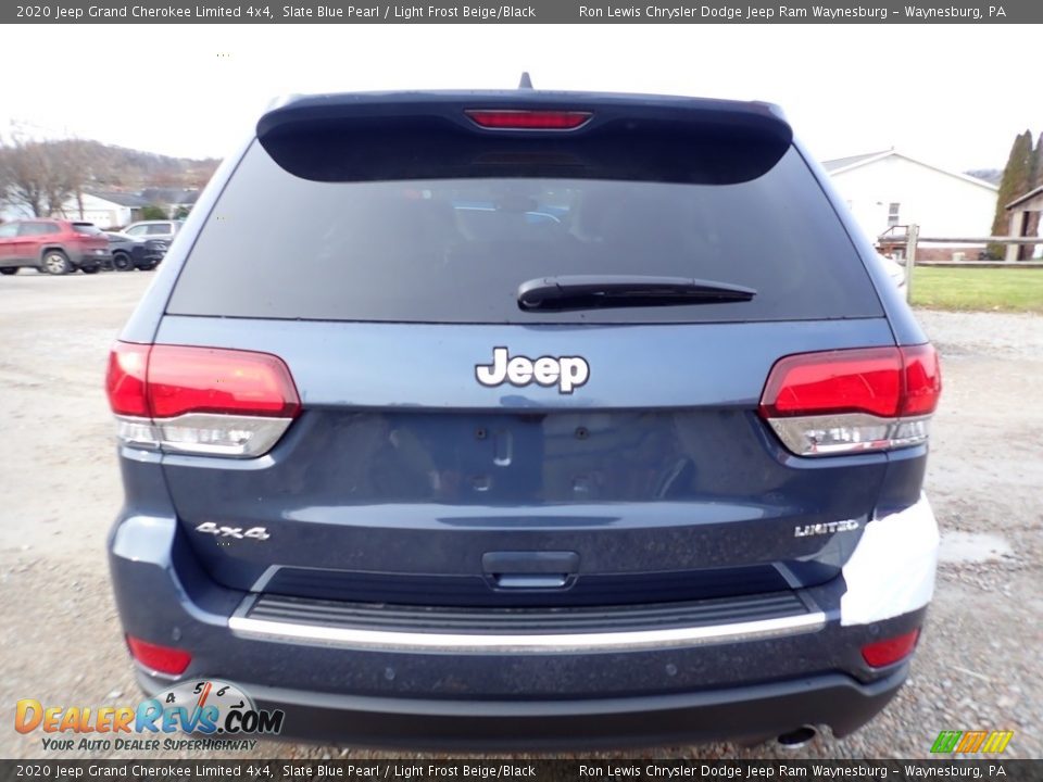 2020 Jeep Grand Cherokee Limited 4x4 Slate Blue Pearl / Light Frost Beige/Black Photo #4