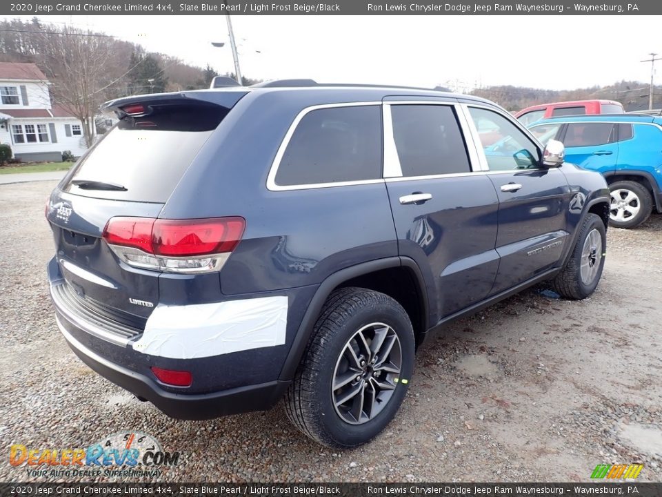2020 Jeep Grand Cherokee Limited 4x4 Slate Blue Pearl / Light Frost Beige/Black Photo #5
