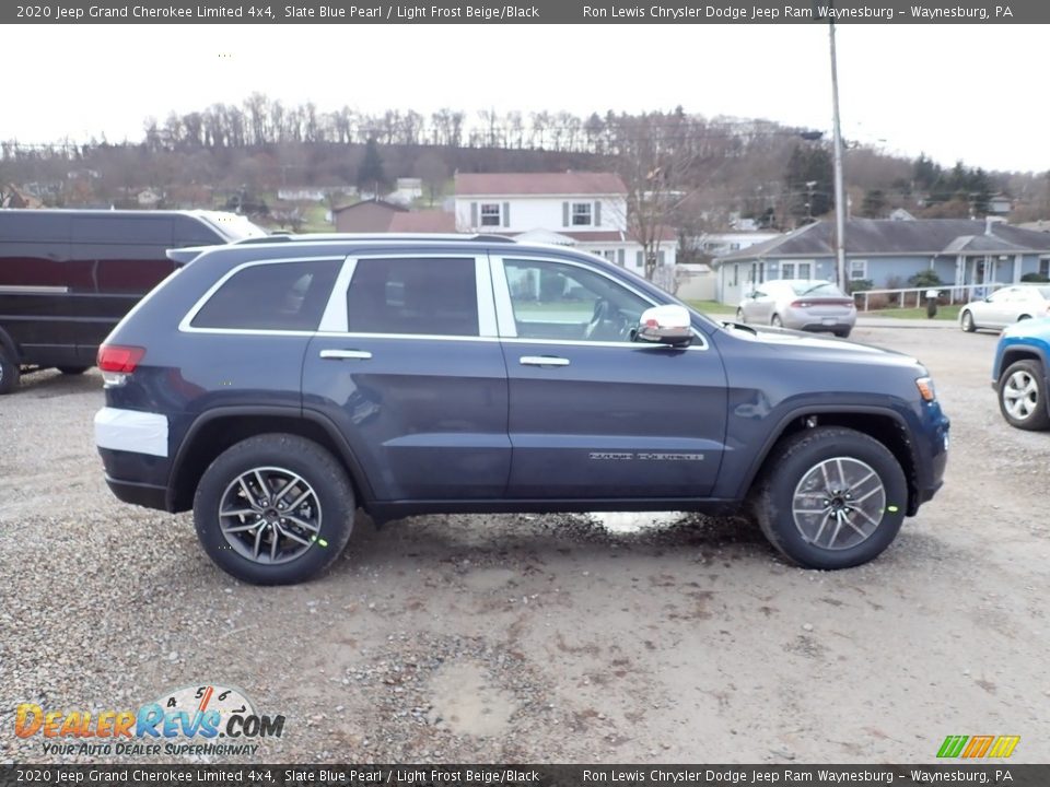 2020 Jeep Grand Cherokee Limited 4x4 Slate Blue Pearl / Light Frost Beige/Black Photo #6