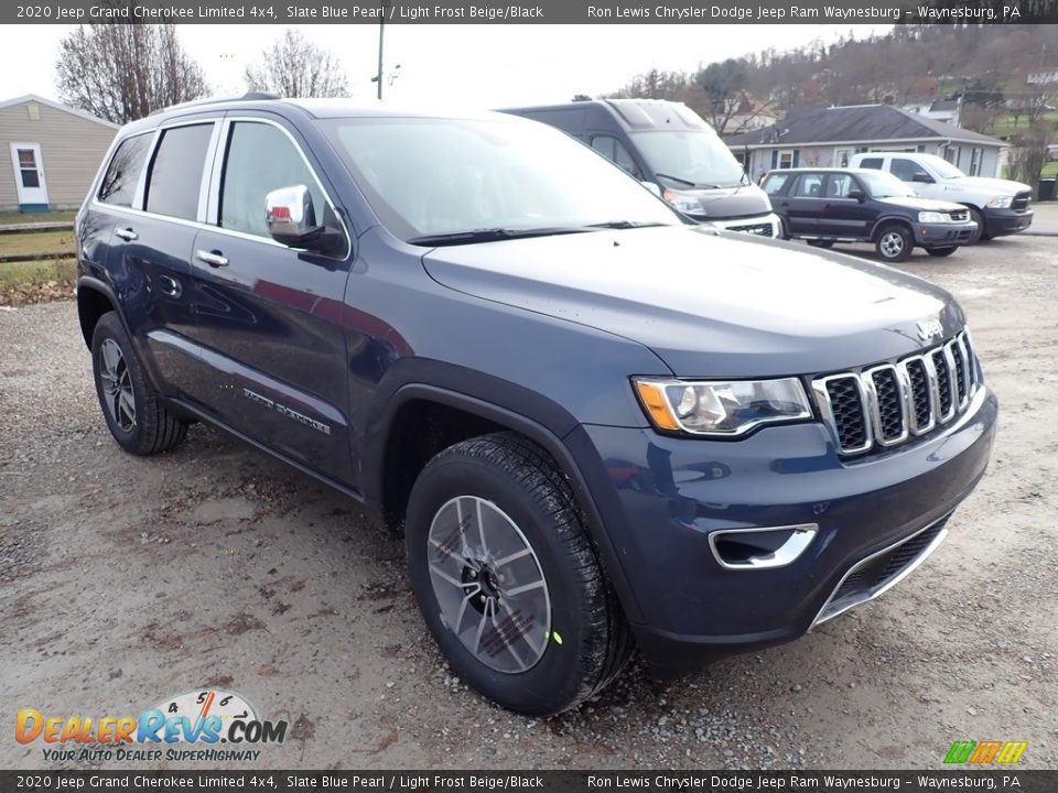 2020 Jeep Grand Cherokee Limited 4x4 Slate Blue Pearl / Light Frost Beige/Black Photo #7