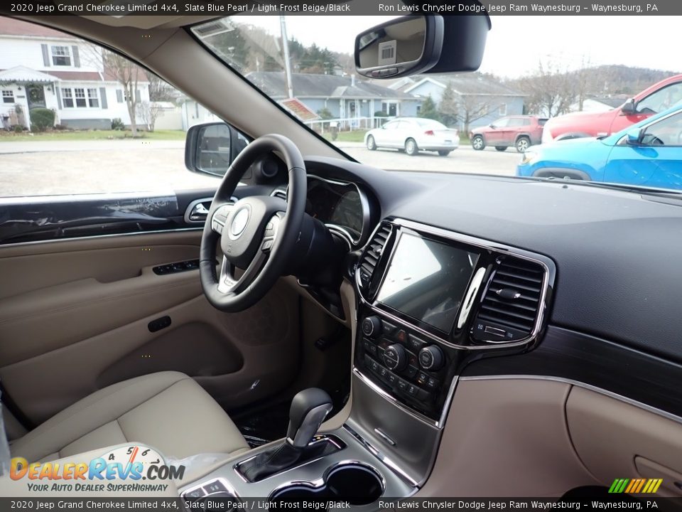 2020 Jeep Grand Cherokee Limited 4x4 Slate Blue Pearl / Light Frost Beige/Black Photo #12