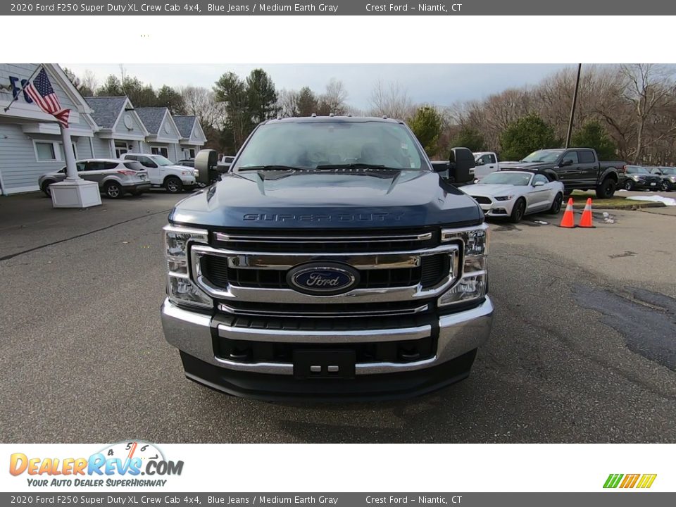 2020 Ford F250 Super Duty XL Crew Cab 4x4 Blue Jeans / Medium Earth Gray Photo #2