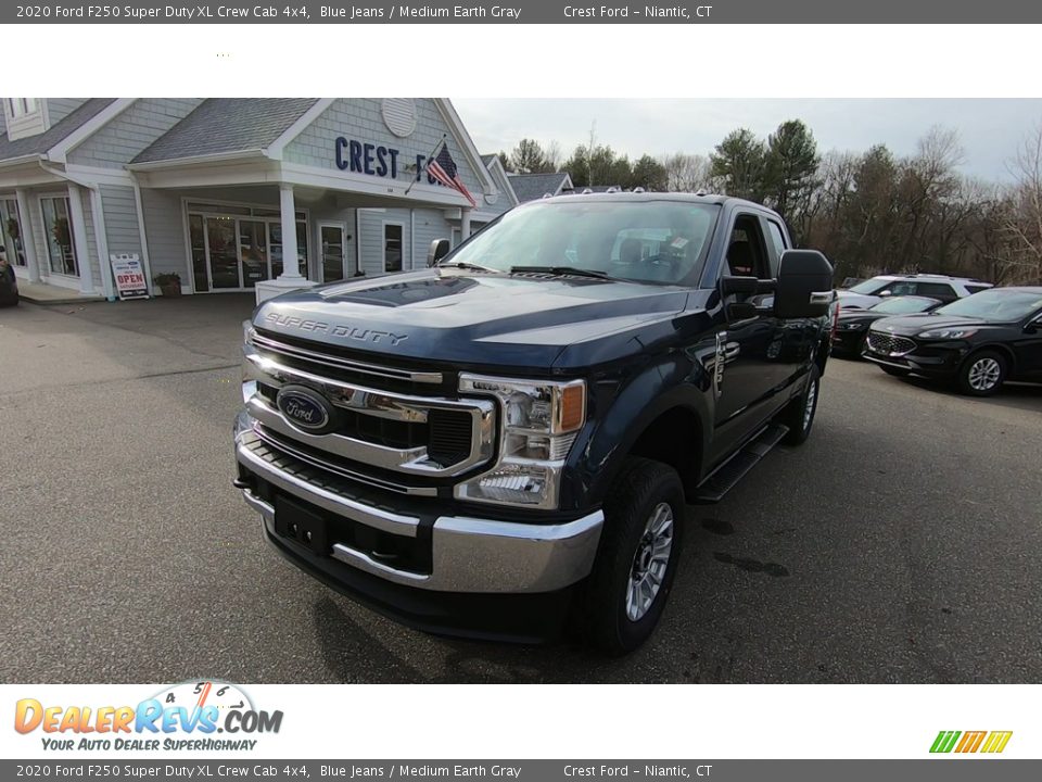 2020 Ford F250 Super Duty XL Crew Cab 4x4 Blue Jeans / Medium Earth Gray Photo #3