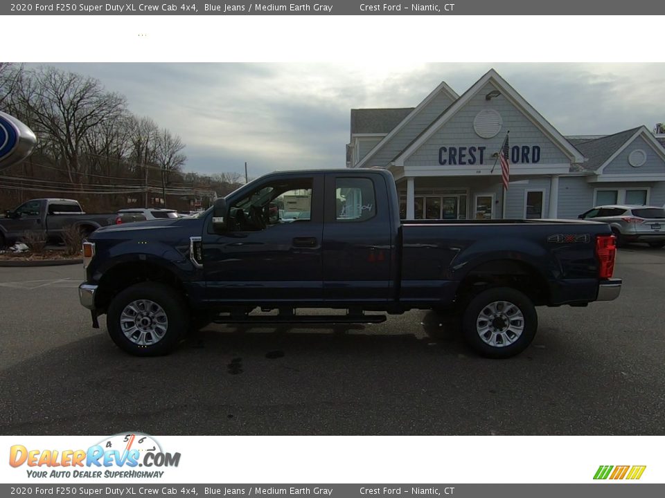 2020 Ford F250 Super Duty XL Crew Cab 4x4 Blue Jeans / Medium Earth Gray Photo #4