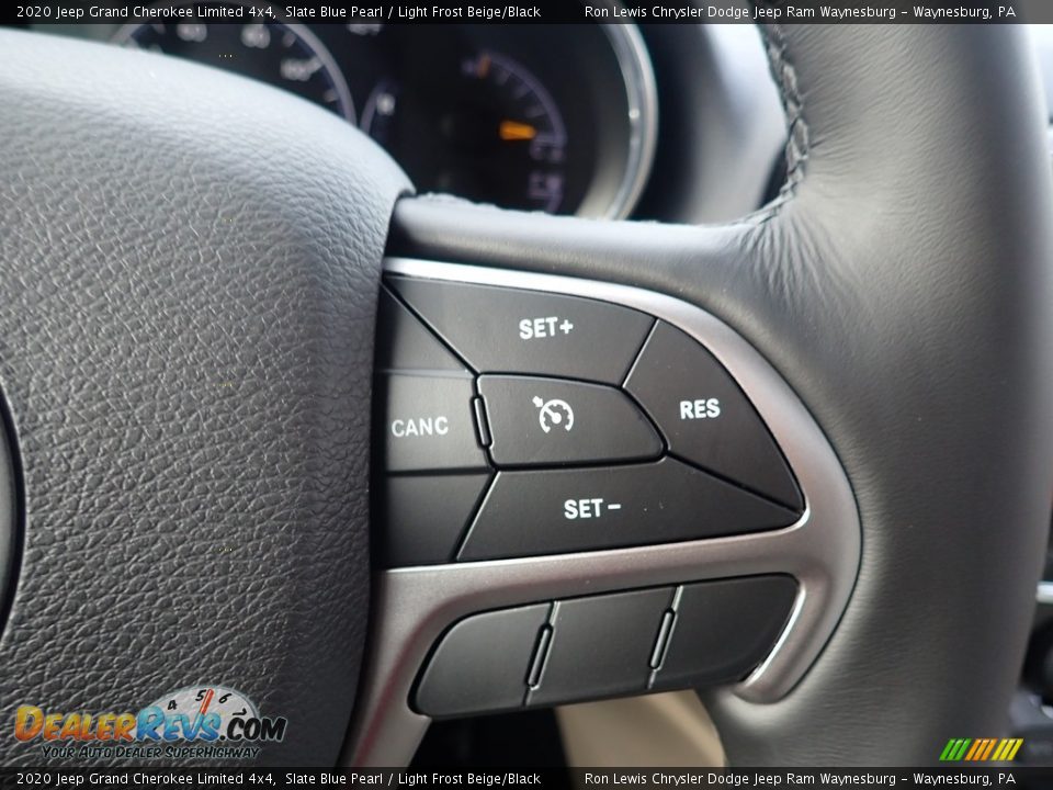 2020 Jeep Grand Cherokee Limited 4x4 Slate Blue Pearl / Light Frost Beige/Black Photo #18