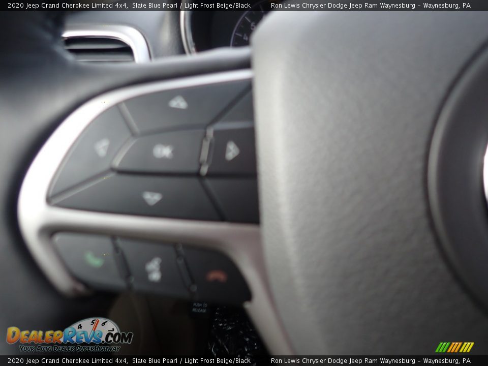 2020 Jeep Grand Cherokee Limited 4x4 Slate Blue Pearl / Light Frost Beige/Black Photo #19
