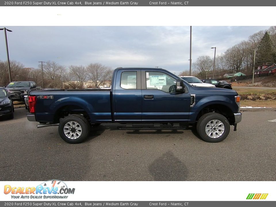 2020 Ford F250 Super Duty XL Crew Cab 4x4 Blue Jeans / Medium Earth Gray Photo #8