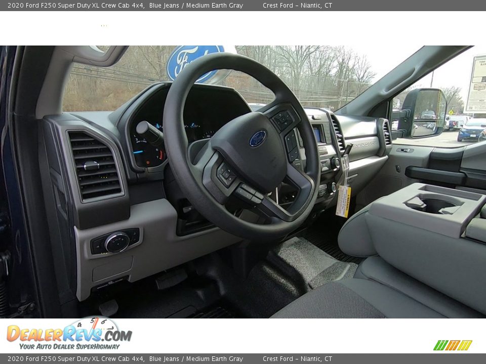 2020 Ford F250 Super Duty XL Crew Cab 4x4 Blue Jeans / Medium Earth Gray Photo #10