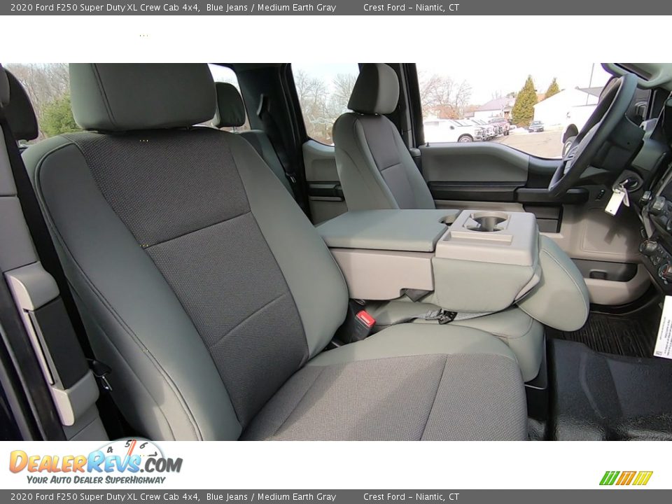 2020 Ford F250 Super Duty XL Crew Cab 4x4 Blue Jeans / Medium Earth Gray Photo #23