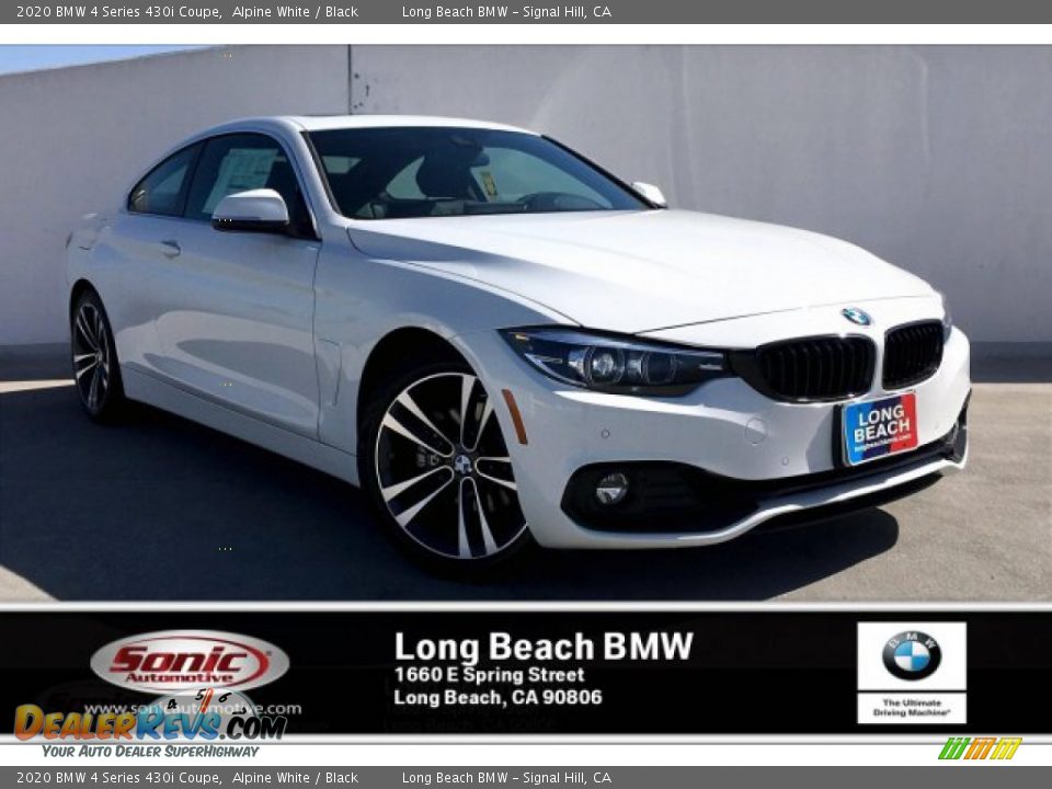 2020 BMW 4 Series 430i Coupe Alpine White / Black Photo #1