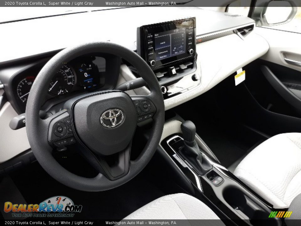 2020 Toyota Corolla L Super White / Light Gray Photo #3