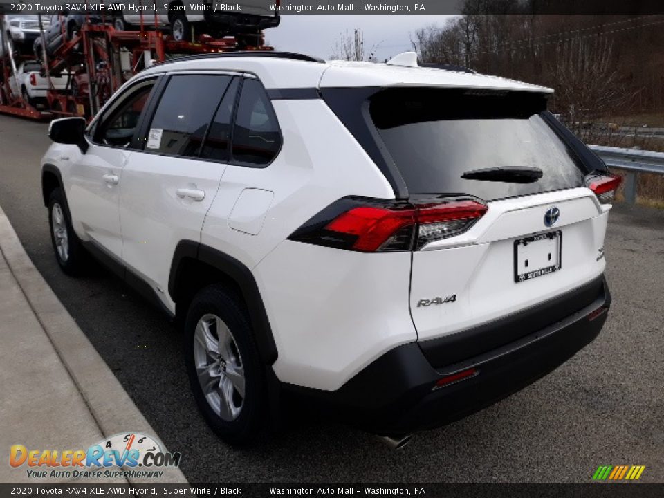 2020 Toyota RAV4 XLE AWD Hybrid Super White / Black Photo #2