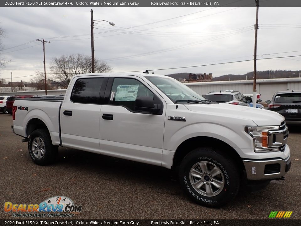 2020 Ford F150 XLT SuperCrew 4x4 Oxford White / Medium Earth Gray Photo #8