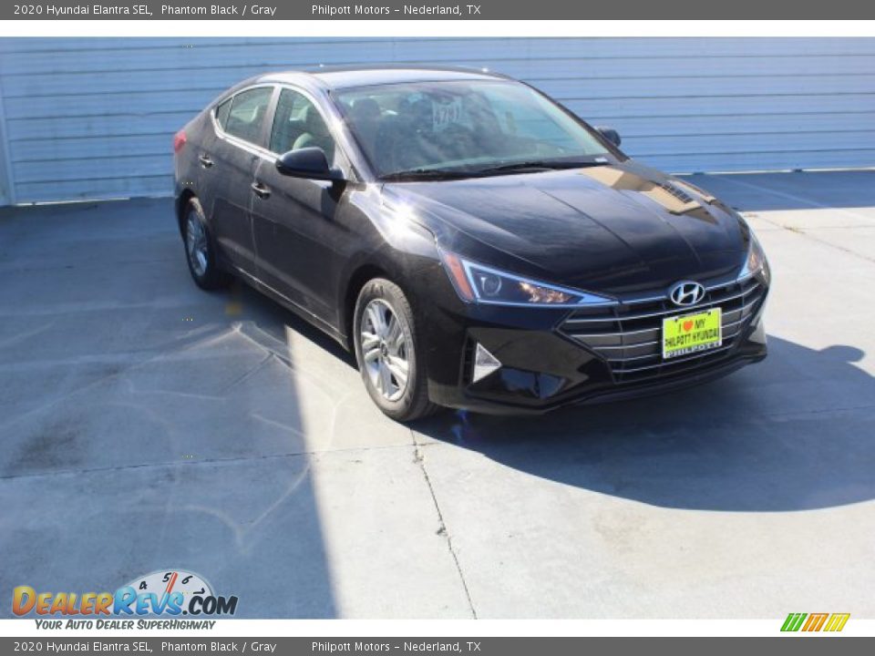 2020 Hyundai Elantra SEL Phantom Black / Gray Photo #2