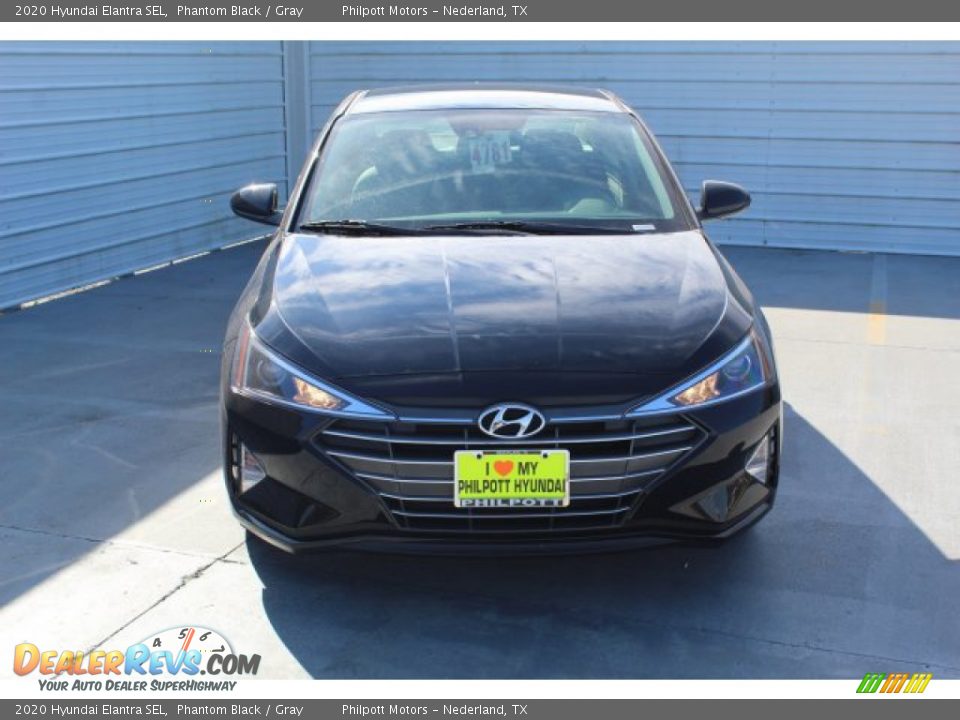 2020 Hyundai Elantra SEL Phantom Black / Gray Photo #3