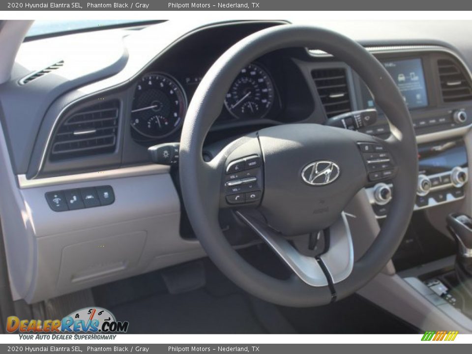 2020 Hyundai Elantra SEL Phantom Black / Gray Photo #12