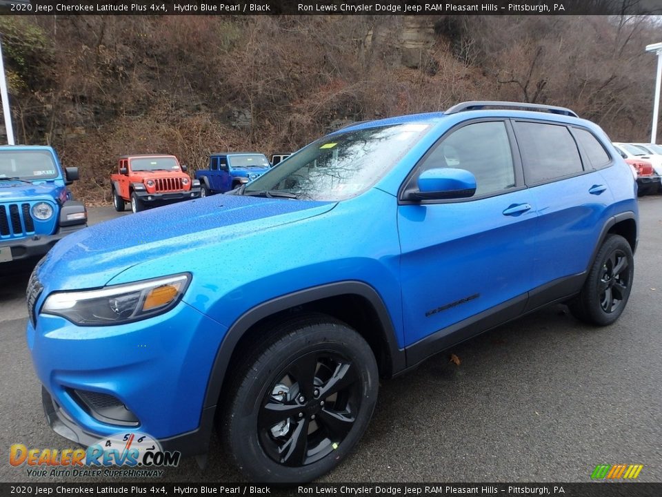 2020 Jeep Cherokee Latitude Plus 4x4 Hydro Blue Pearl / Black Photo #1