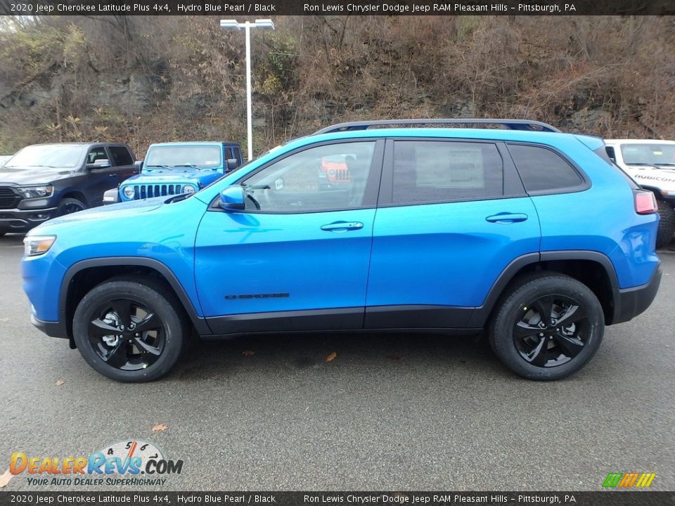 2020 Jeep Cherokee Latitude Plus 4x4 Hydro Blue Pearl / Black Photo #2