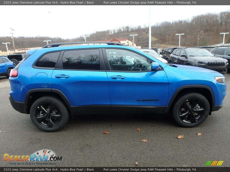 2020 Jeep Cherokee Latitude Plus 4x4 Hydro Blue Pearl / Black Photo #7