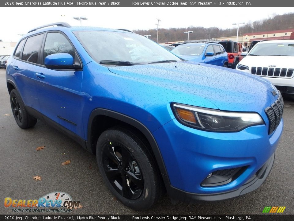 2020 Jeep Cherokee Latitude Plus 4x4 Hydro Blue Pearl / Black Photo #8