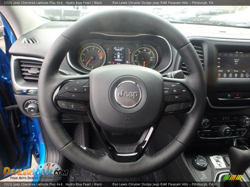 2020 Jeep Cherokee Latitude Plus 4x4 Hydro Blue Pearl / Black Photo #18