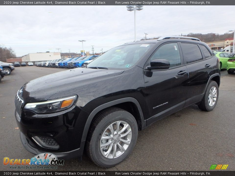 2020 Jeep Cherokee Latitude 4x4 Diamond Black Crystal Pearl / Black Photo #1