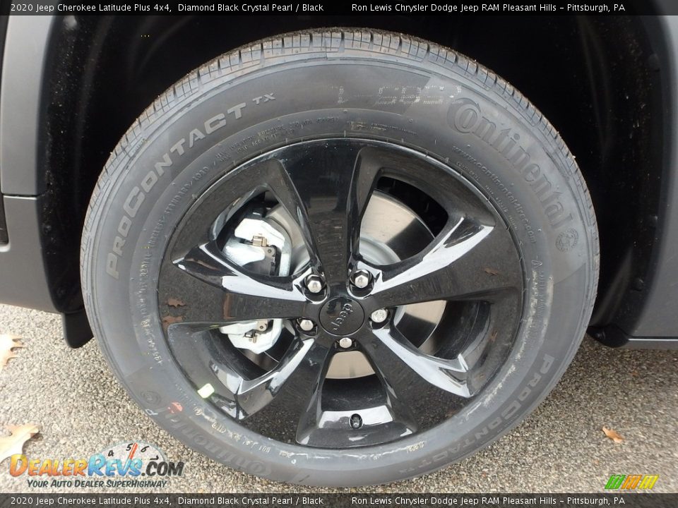2020 Jeep Cherokee Latitude Plus 4x4 Diamond Black Crystal Pearl / Black Photo #10